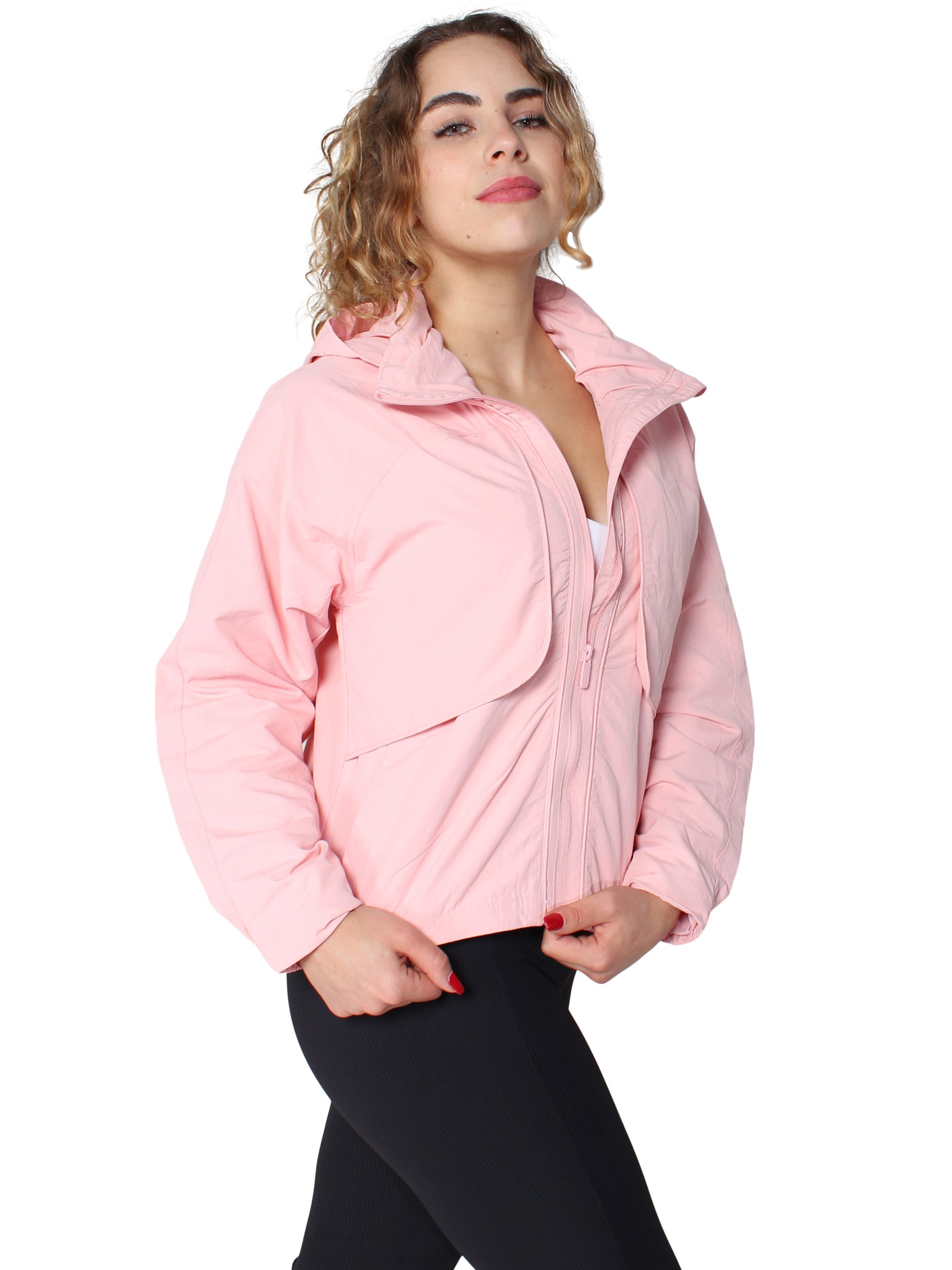 Light pink windbreaker best sale