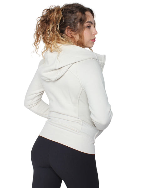 Companion Fleece Zipper Hoodie - Cream