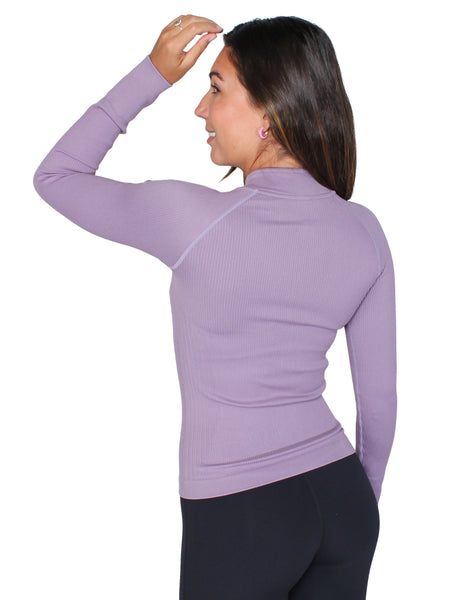 Luxe Ribbed Sport Jacket - Lavender