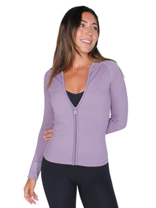 Luxe Ribbed Sport Jacket - Lavender