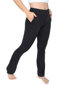 Flared Seam Front City Tights - Black