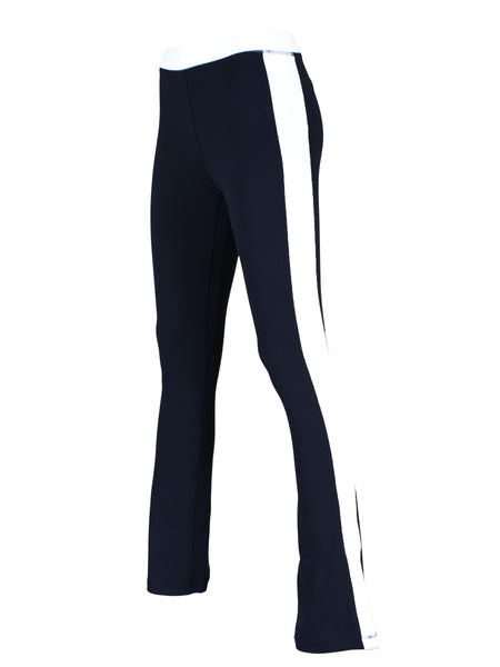 Retro Flared High Waist Tights - Black/White