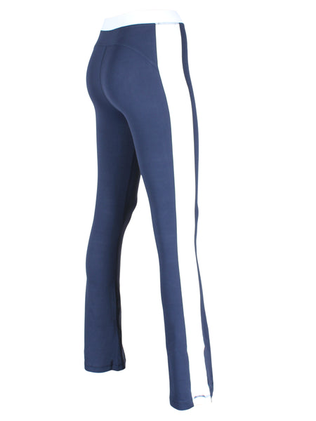 Seamless Halter Sports Crop - Navy/White