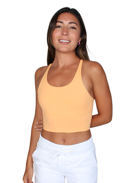 Limitless Long Line Crop - Orange Sorbet