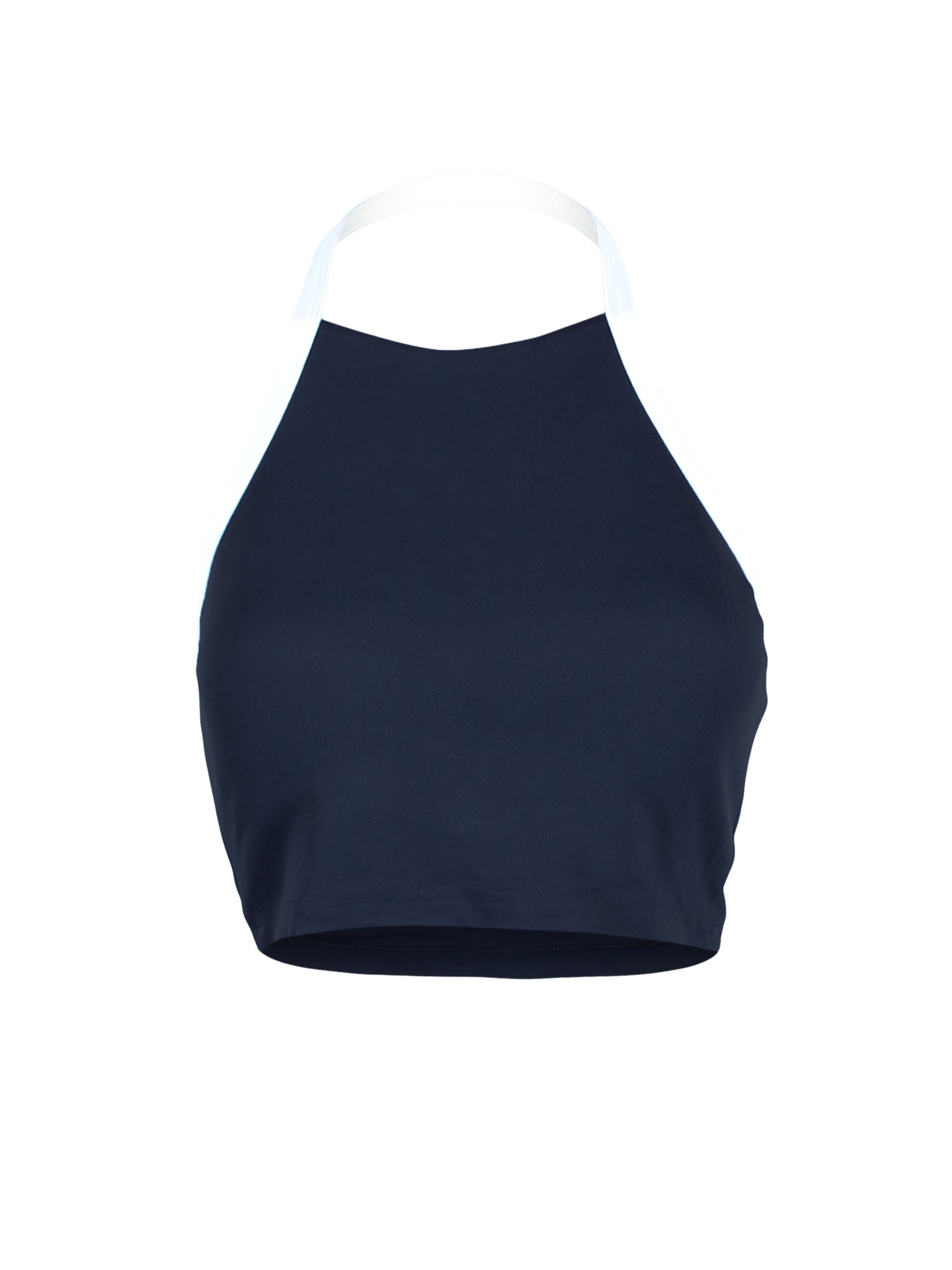 Seamless Halter Sports Crop - Black/White