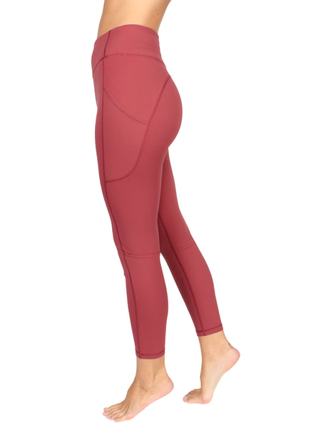 Maxima pocket tights - dusty red